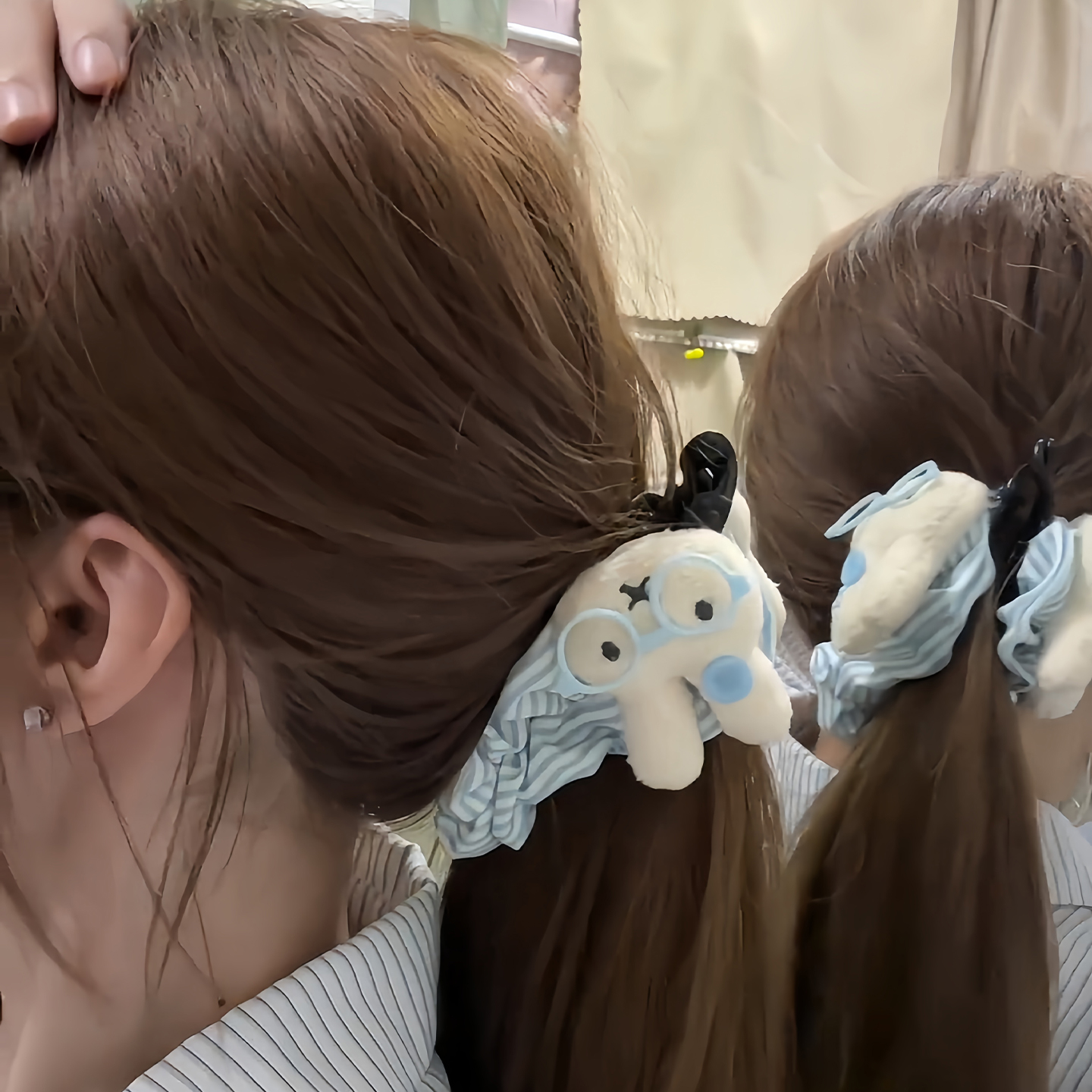 米菲兔香蕉夹竖夹可爱波点马尾夹