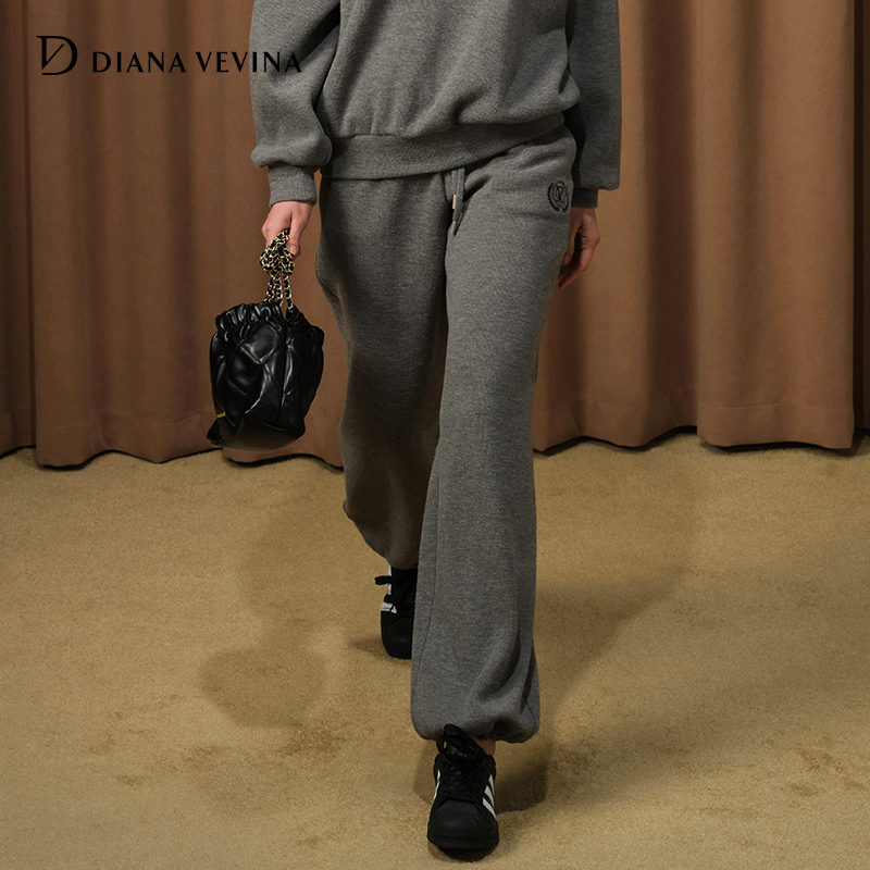 DIANAVEVINAVevina黑色线迹卫裤