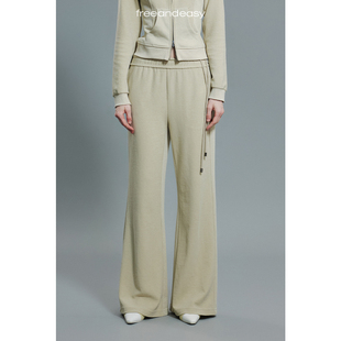 松量微喇运动卫裤 A面B面 小个子高腰弹力显瘦休闲裤 FAE