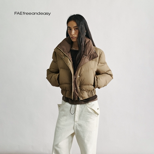 双面穿工装 无一物 夹克短外套棕色休闲羽绒服2025年冬 FAE