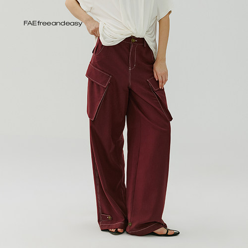 FAE双边袋军事裤女夏季新款