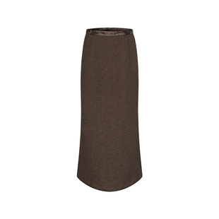 裙长89 针织撞料半裙E43071 安琪儿专享