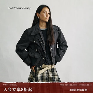 羽绒外套冬季 立领收腰短款 无为心境 飞行员休闲夹克厚款 FAE