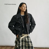 FAE 无为心境 立领收腰短款 羽绒外套冬季 飞行员休闲夹克厚款