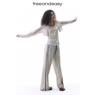 双杠针织散步裤 冷气机引力 直筒廓形运动裤 FAE