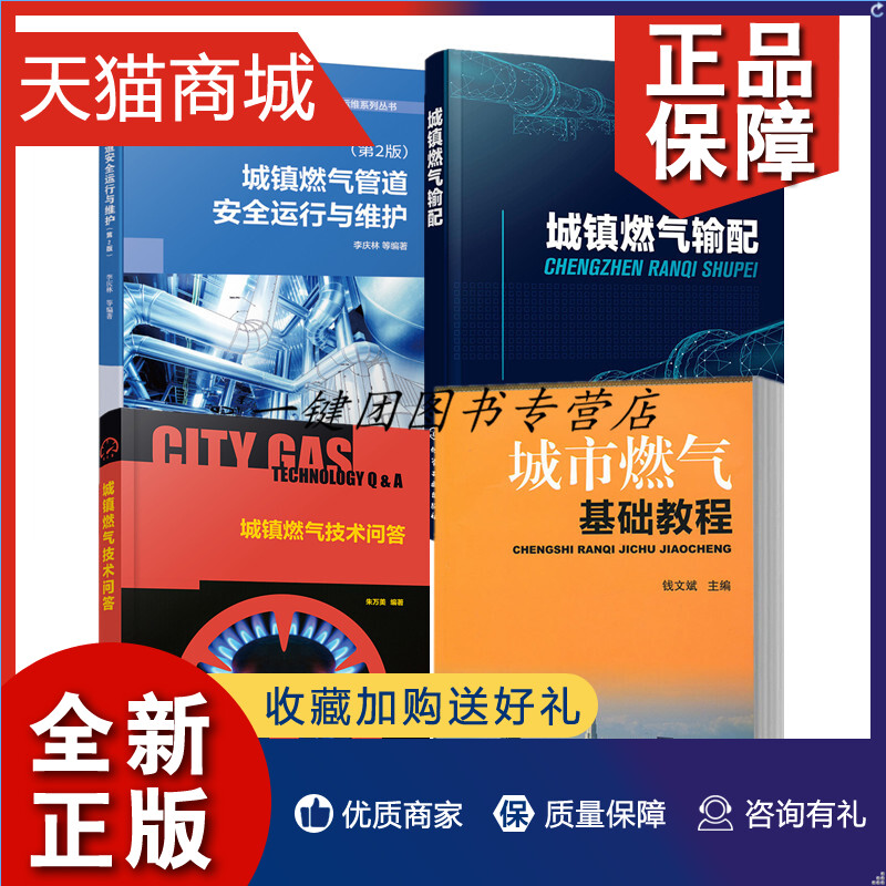 正版 4册城镇燃气技术问答+城镇燃气输配+城镇燃气管道安全运行与维护+城市燃气基础教程燃气建设应用安全运行书籍燃气管网水力