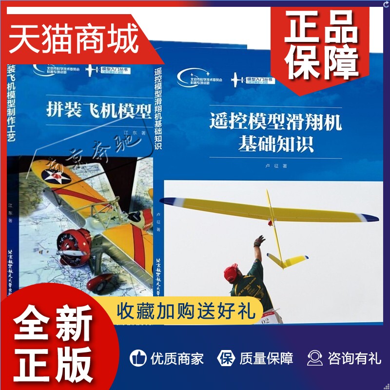 正版 全2册遥控模型滑翔机基础知识拼装飞机模型制作工艺模型爱好者中学科技教师航模教师培养拼装飞机模型爱好者读飞机普读物百科