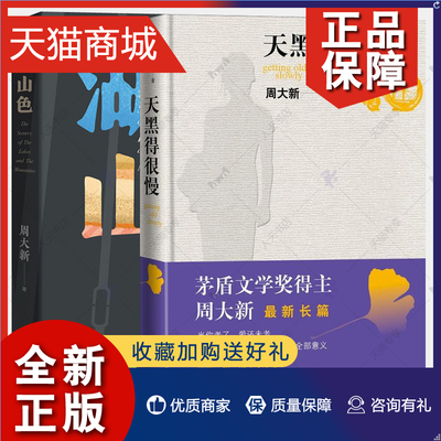 正版 周大新天黑得很慢+湖光山色全2册 茅盾文学奖得主长篇文学小说现当代文学小说老龄社会 天黑的很慢书小说好书排行书籍