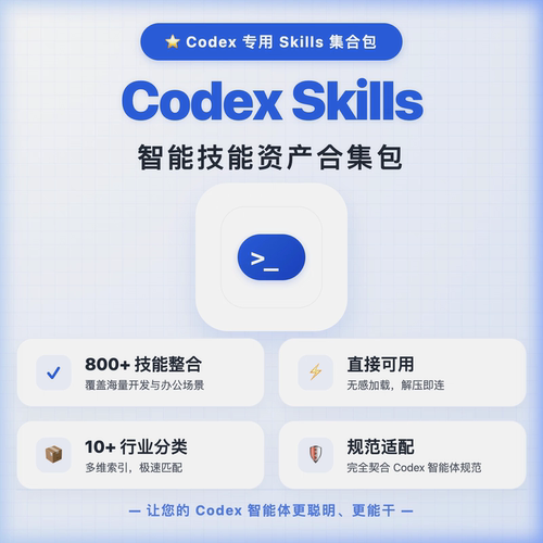 Skills整合压缩包codex技能集合包含1000+技能和API接口mcp等