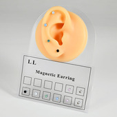 无洞鼻钉非穿孔混色蛋白石钻磁铁耳钉磁性唇钉无需穿孔小耳骨钉女