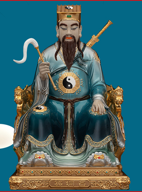 纯铜吕祖吕洞宾神像摆件鎏金祖师