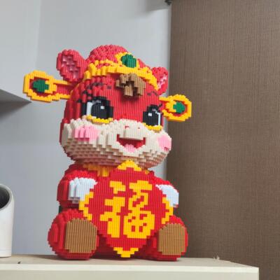 乐新年福马招财猫积木6-1