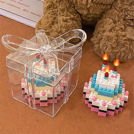 乐生日蛋糕积木花拼图玩具女孩闺蜜小礼物手工diy女生送男生的高