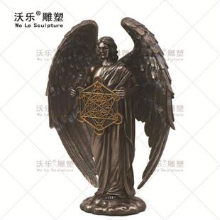 欧式雕塑天使女神人物摆件铸铜工艺品花园雕像创意主题信仰雕塑