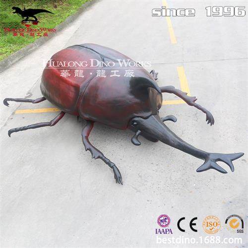 仿真机械电动昆虫制作工厂仿真独角仙模型博物馆硅胶昆虫展览