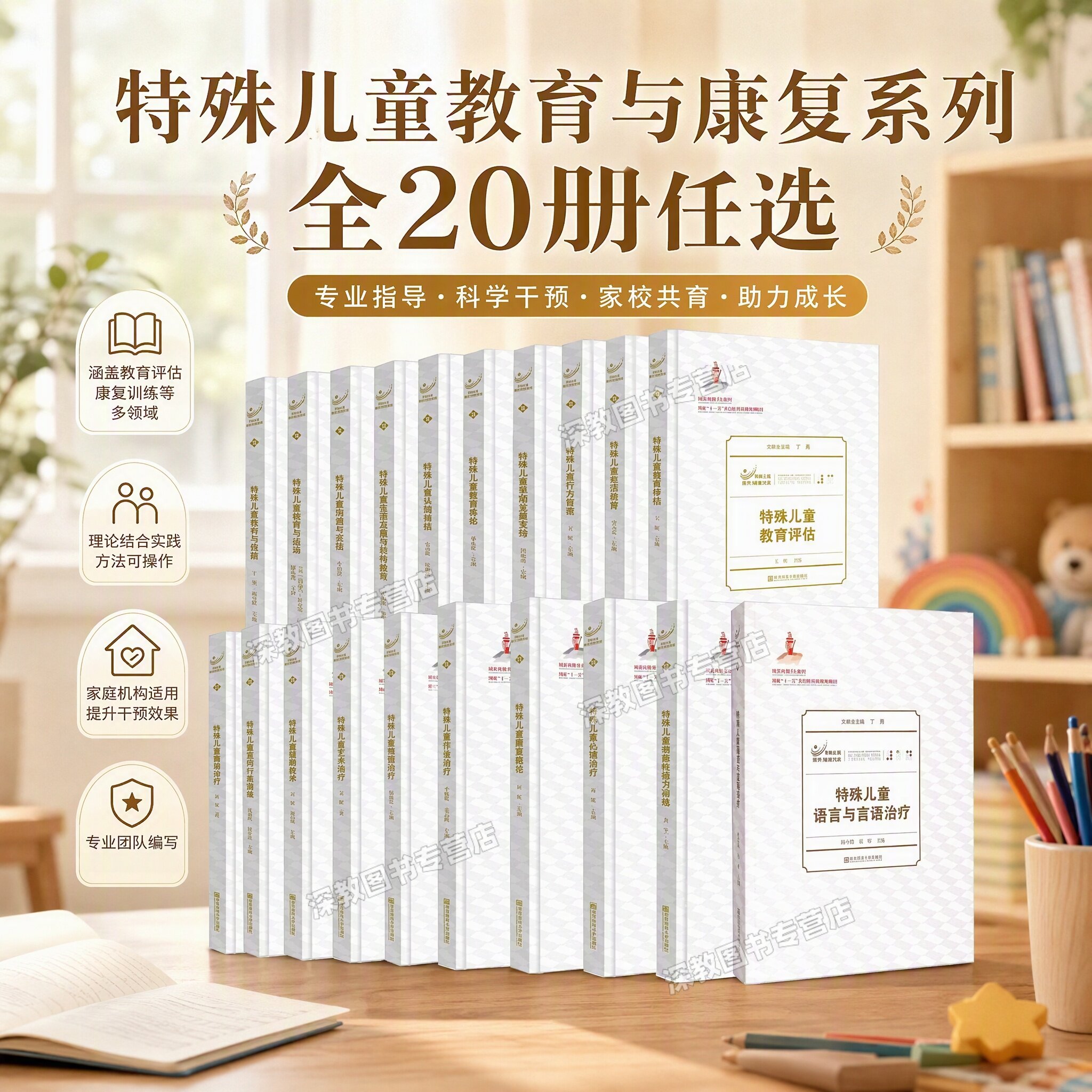 【特殊儿童教育与康复系列全20册】残疾儿童权利与保障+教育导论+评估+早期发展支持+沟通与交往+认知训练+行为管理生活教育治疗书