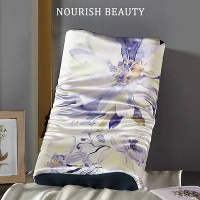 润美记忆枕头套乳胶枕套真丝天丝枕套学生枕40x60单只装一对拍2