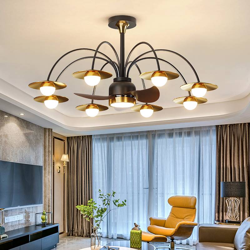 风扇灯吊扇灯客厅餐厅2022年新款变频大风力家用一体卧室风扇吊灯