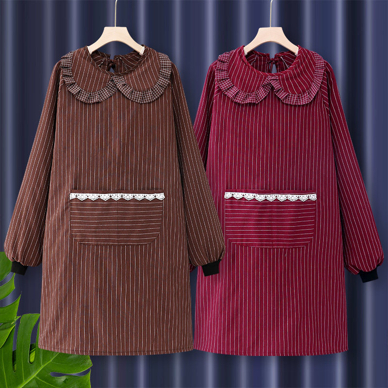 围裙长袖纯棉厨房家用洋气成人罩衣女新款冬季2025网红防脏工作服,家庭/个人清洁工具,围裙,淘宝优惠券,粉丝福利购,淘宝优惠卷