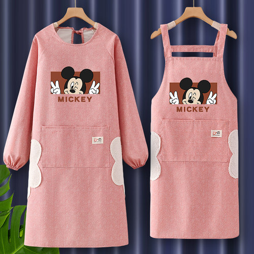 定制印字纯棉长袖罩衣围裙工作服