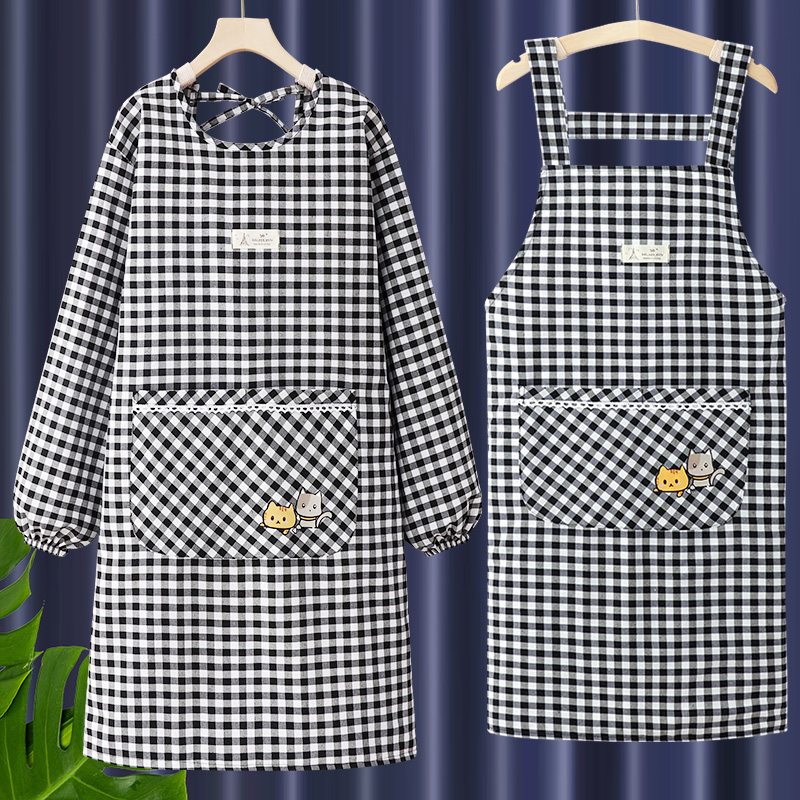 长袖纯棉罩衣时尚围裙家用厨房