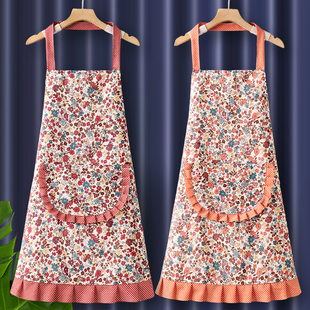 质量好的工厂车间纯棉围裙厨房家用2026新款网红夏季做饭餐饮专用