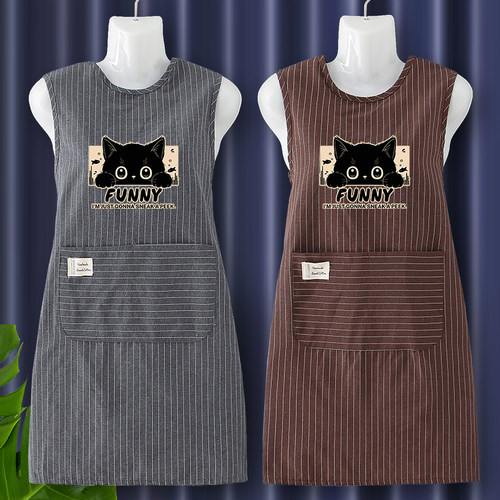 纯棉坎肩围裙家用厨房工作服