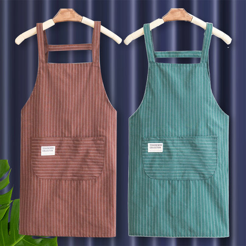 纯棉围裙工作服女可定制