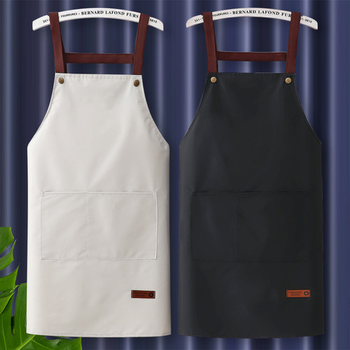 围裙防水防油韩式定制logo印字