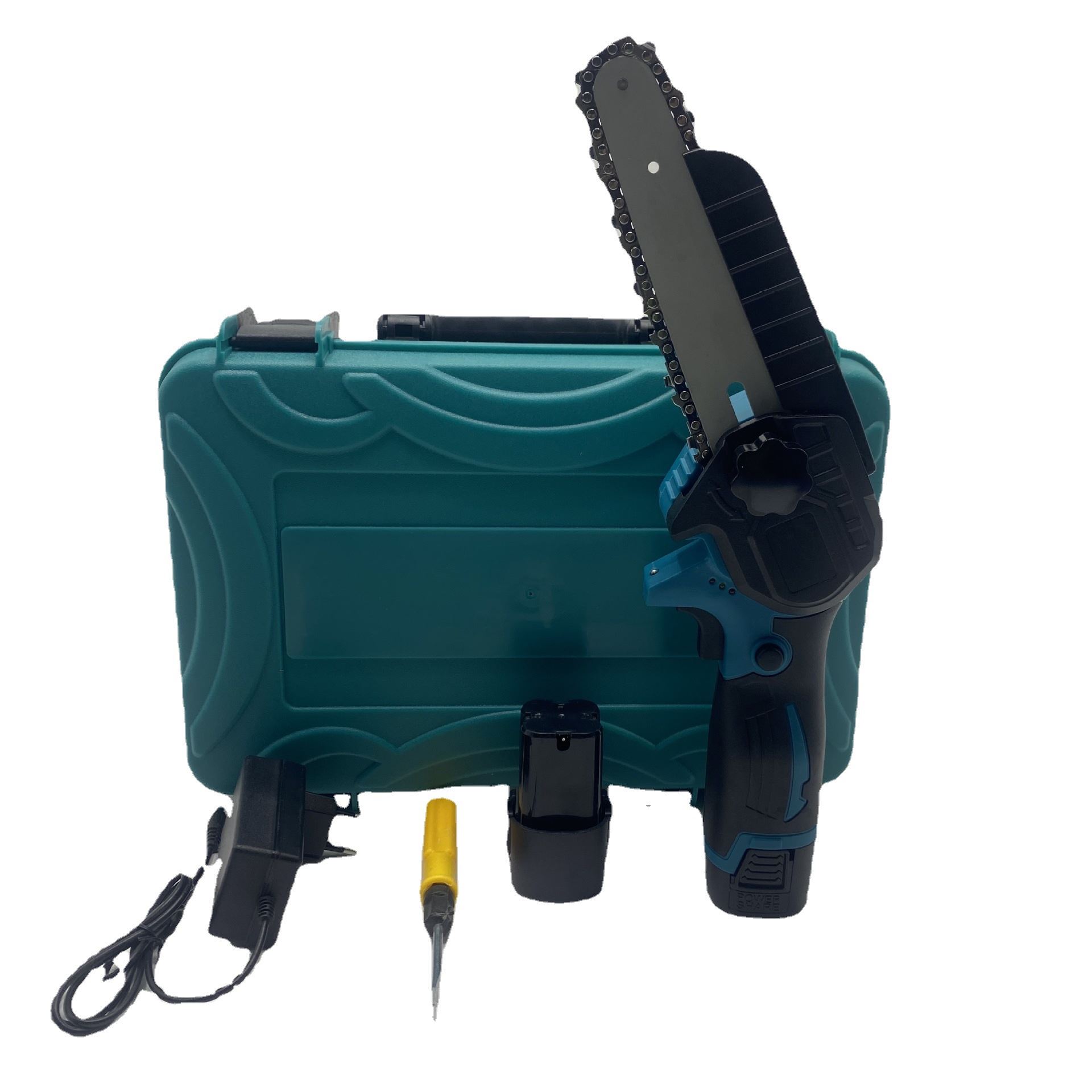 18新款锂电迷你剧4寸6寸电链锯小型伐木锯手提家用电动手锯