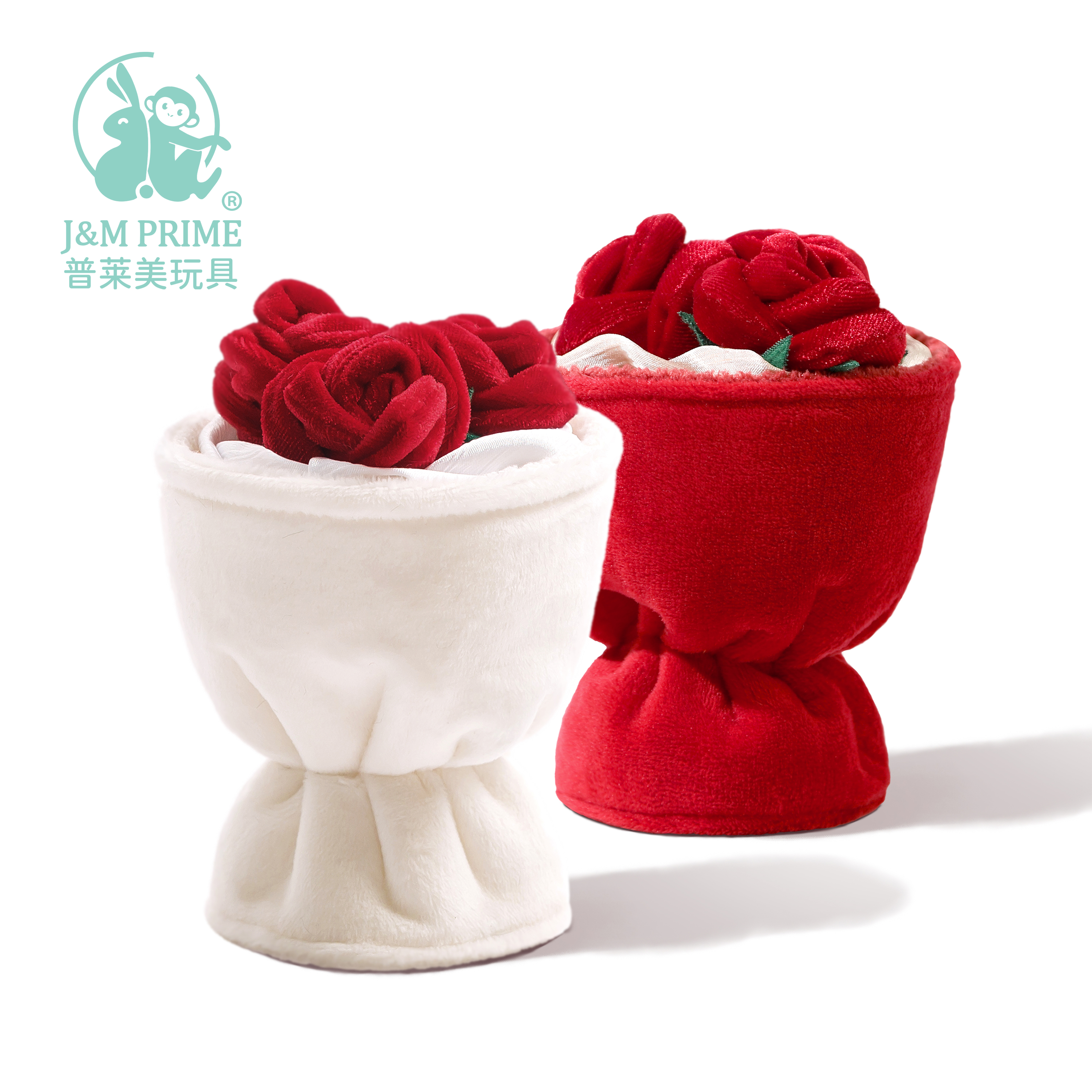普莱美玫瑰花束玩偶手捧花礼物