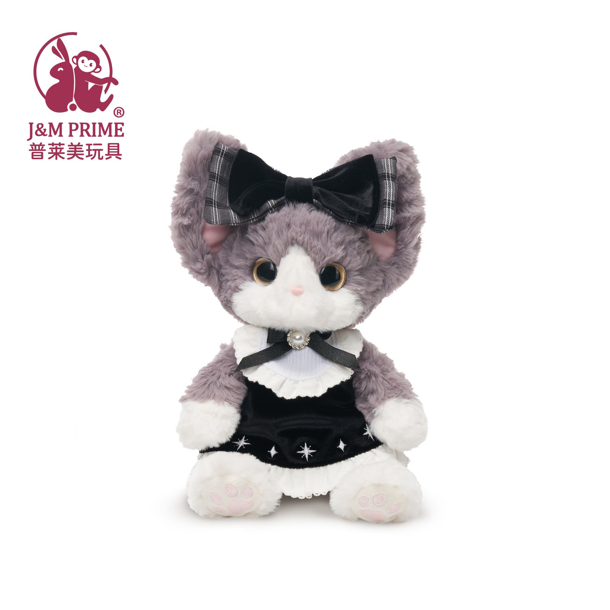 普莱美JMPRIME小猫玩偶德文猫妮可小偶毛绒公仔生日礼物猫玩具