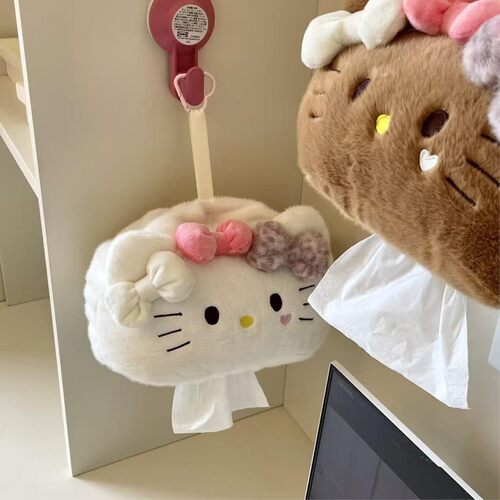 可爱少女心KT猫可悬挂纸巾套