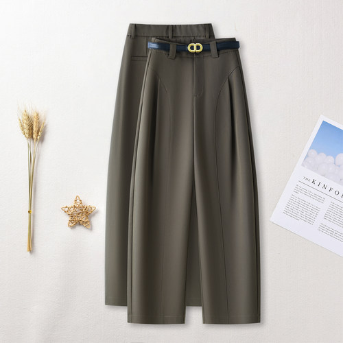 高腰显瘦时尚潮流休闲弯刀裤女士