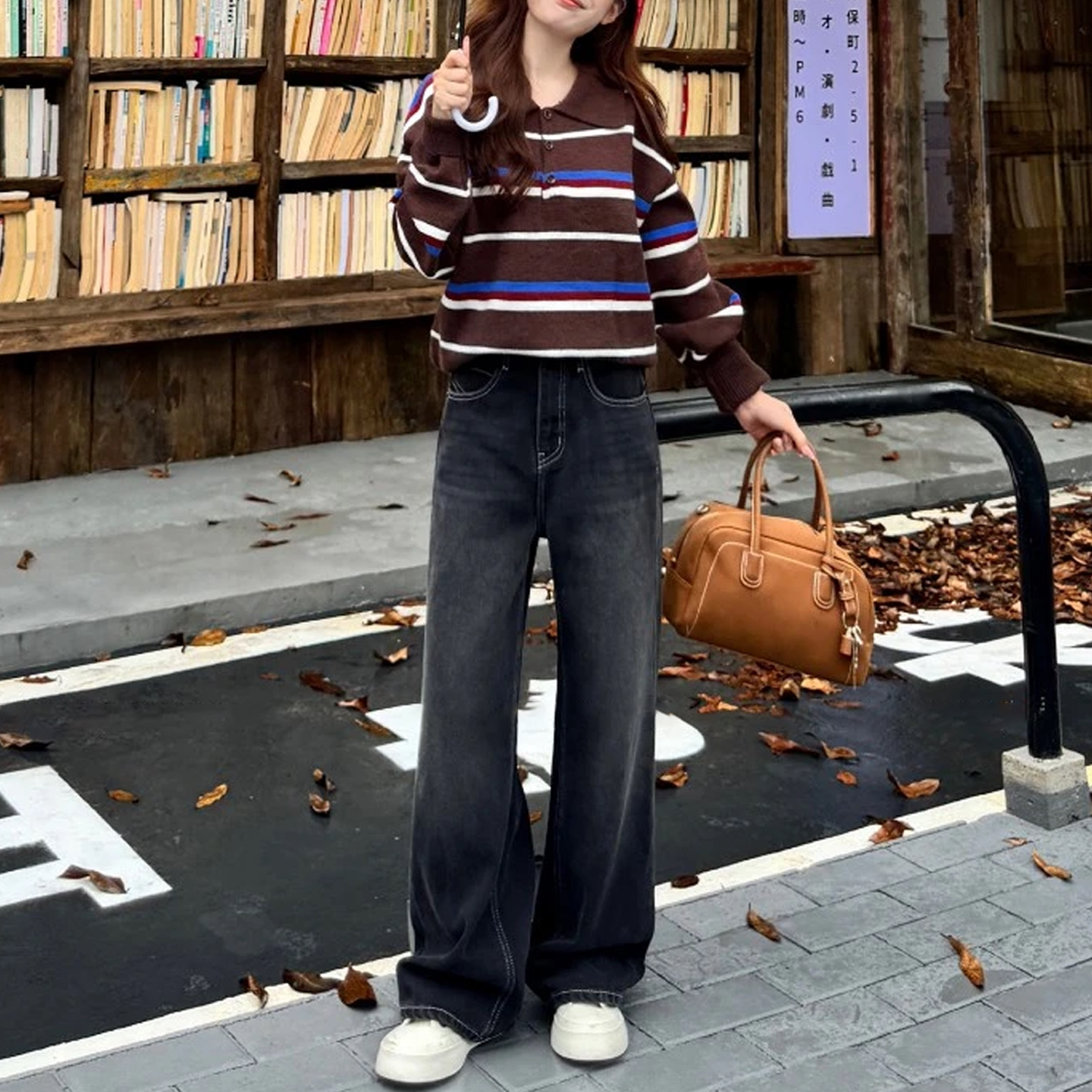 慵懒风黑灰色阔腿牛仔裤女2026新款小个子高腰显瘦垂感直筒九分裤