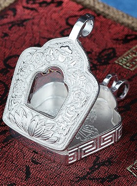 速发S嘎乌盒藏式吊坠可打开毛衣链配饰八吉祥金刚杵工艺项链
