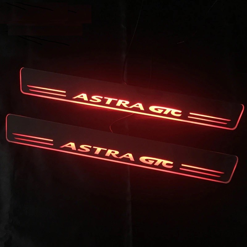 速发适用欧宝雅特astra GTC流光动态门槛条迎宾踏板 红白蓝彩