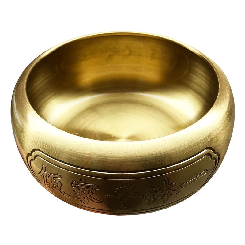 现货速发佛具用品法器僧侣餐具钵袋钵刷和尚化缘碗纯铜一钵千家饭