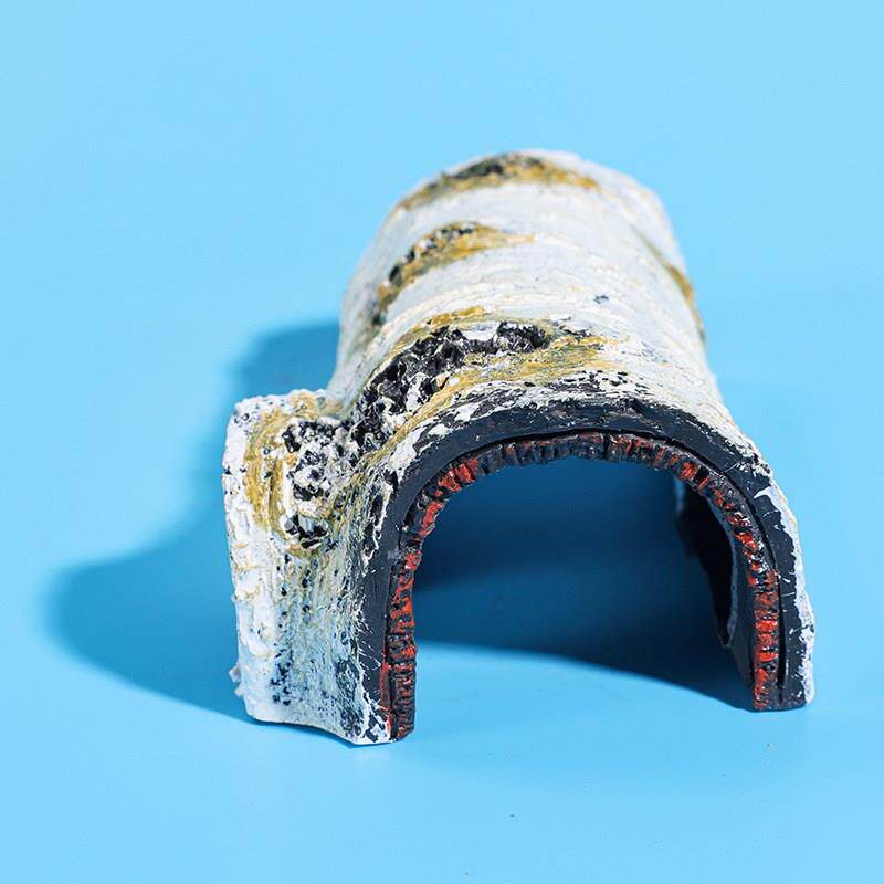 爬宠箱躲避洞 鱼缸造景装饰摆件仿真树脂白杨树木鱼虾仓鼠躲避窝