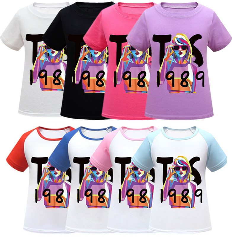 泰勒斯威夫特taylor swift同款T恤24夏季纯棉儿童短袖上衣服霉霉
