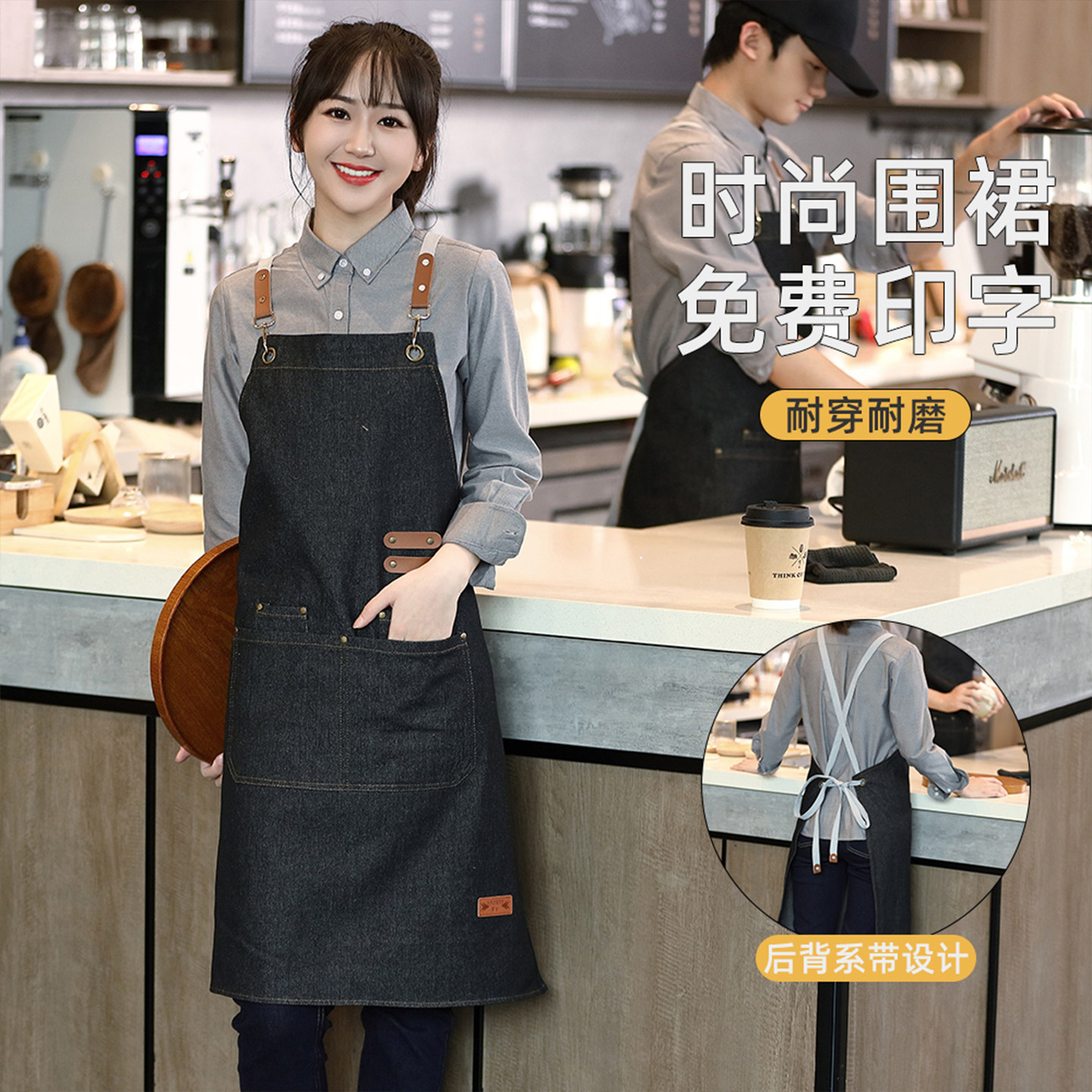 网红时尚餐厅服务员工作服女餐饮火锅奶茶烤肉店短袖衬衫夏季定制