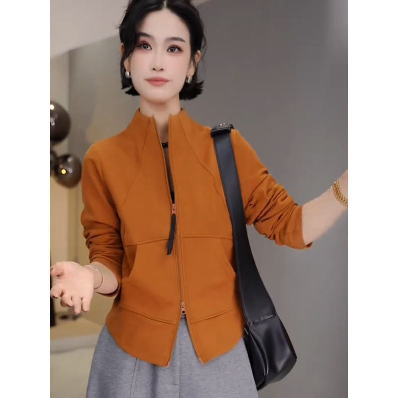 立领拉链开衫卫衣外套女款春季2026新款爆款时尚洋气长袖上衣女