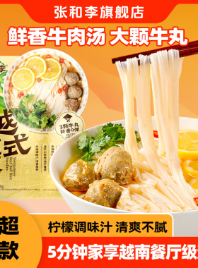 【佳琦推荐】张和李越式牛丸河粉正宗越南河粉pho早餐懒人速食