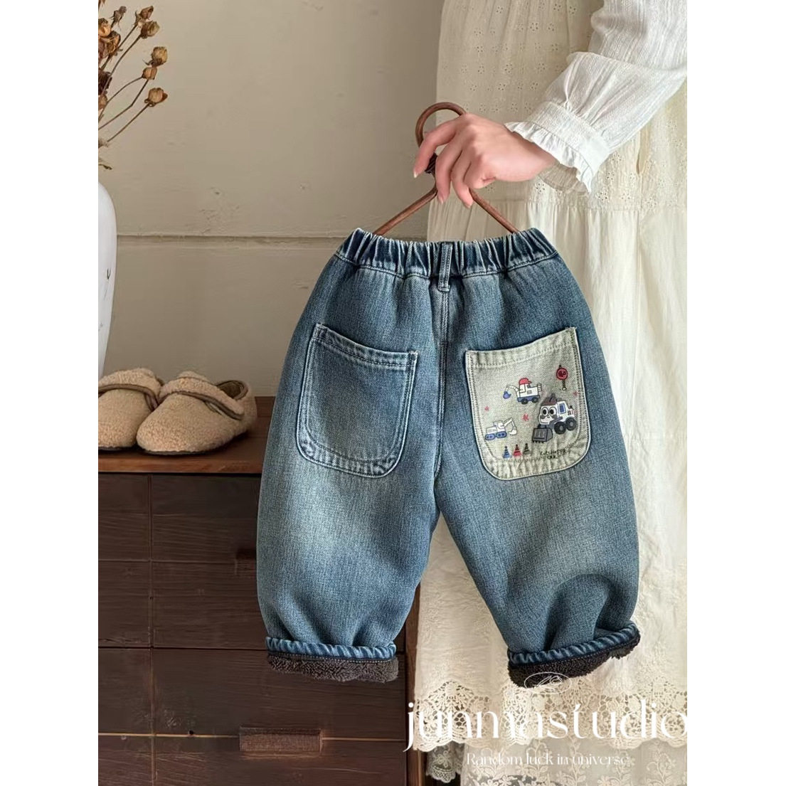 品牌童装男女童宝宝儿童冬装挖掘机羊驼绒牛仔裤加绒加厚哈伦裤子,童装/婴儿装/亲子装,裤子,淘宝优惠券,粉丝福利购,淘宝优惠卷