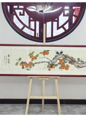 纯手绘国画卧室床头客厅沙发挂画花鸟写意事事如意装饰画新中式