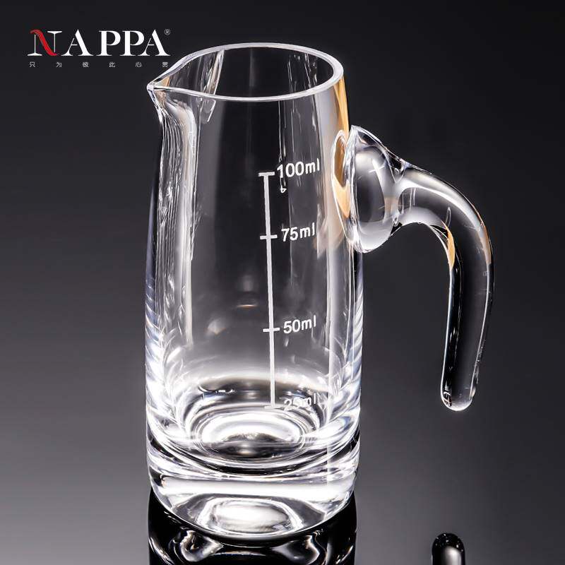 NAPPA白酒酒壶 水晶玻璃分酒壶分酒器带刻度酒杯公分杯小酒瓶公杯