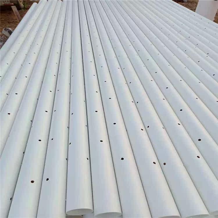 pvc硬式渗水开孔管 园林打孔疏漏排水管绿化用带孔式集水透水花管