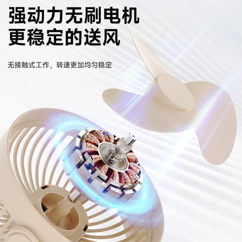【自动摇头】新款静音夹子小风扇usb桌面小型可充电超长续航迷你