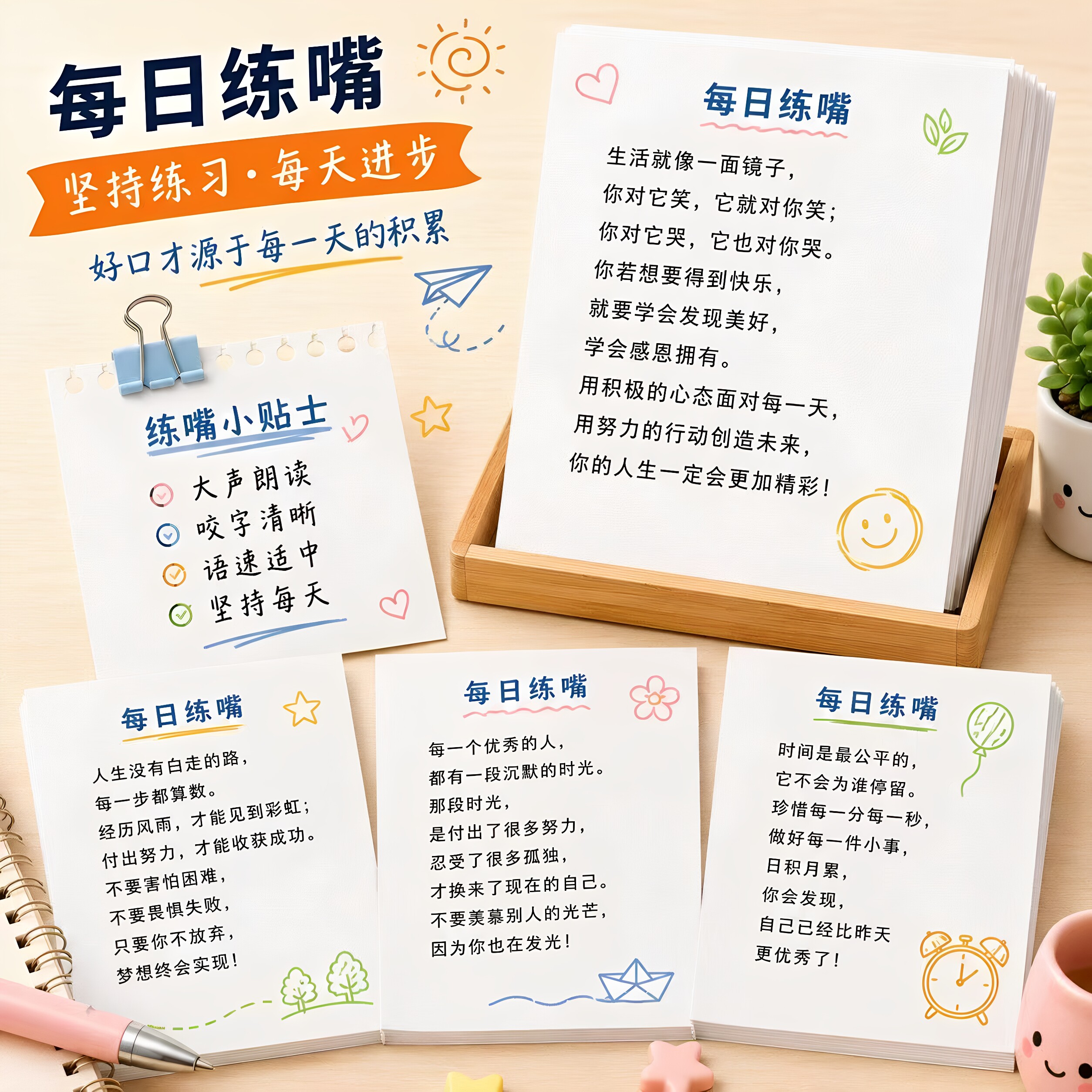口才训练打卡贴纸2025年新款