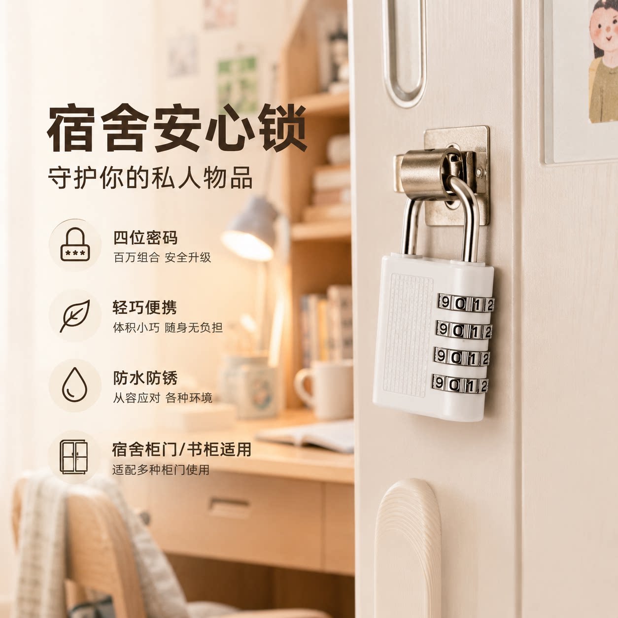 户外防水密码挂锁宿舍柜健身房